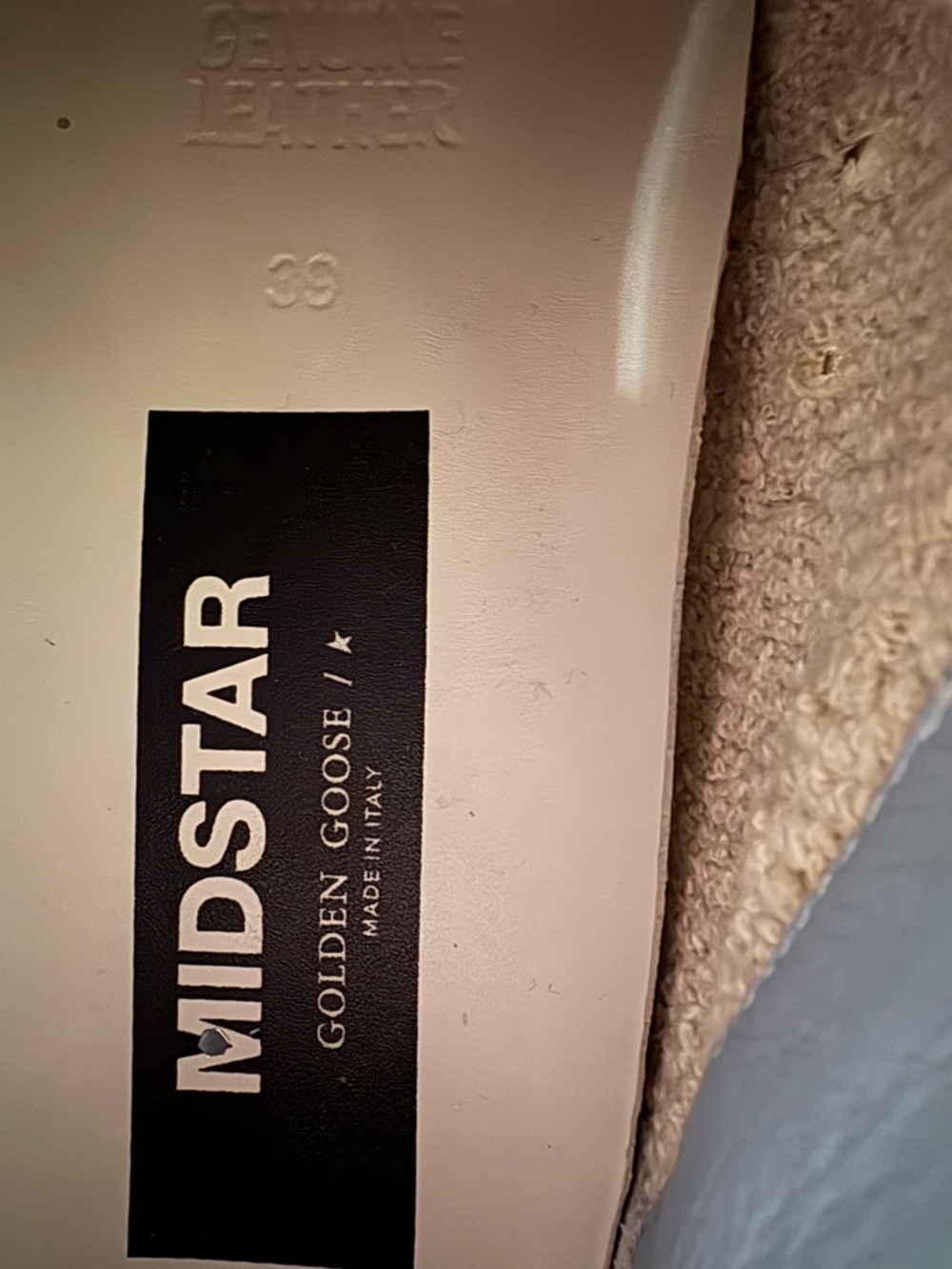 Golden Goose Midstar Low-Top Sneakers in White with neutral wing tip - Picture 4 of 4